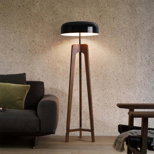 Norwegian Style Wooden Floor Lamp for Living Room, Bedroom, or Foyer