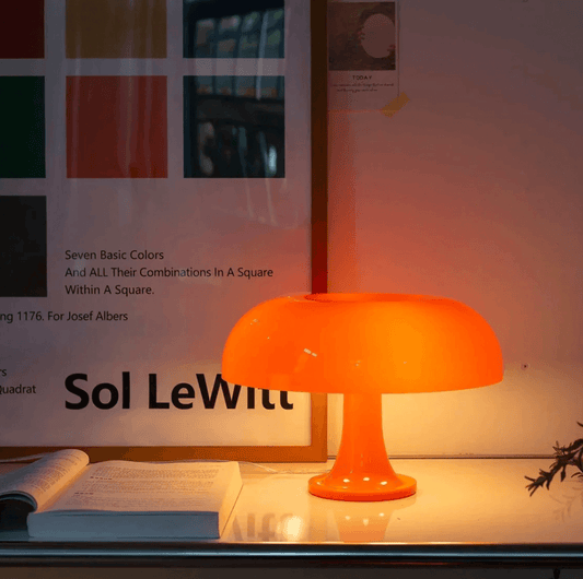 GlowLamp - Nordic Mushroom LED Table Lamp, Rechargeable & Cordless, Desk/Reading Lamp