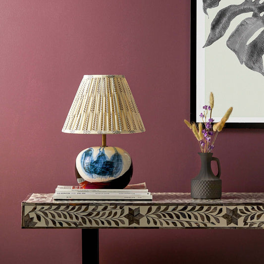 Robyn Blue & White Ceramic Table Lamp - Unique Decorative Lighting