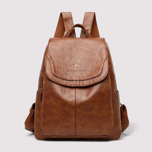 Anti-Theft Leather Backpack for Travel and Daily Commute - Secure & Stylish