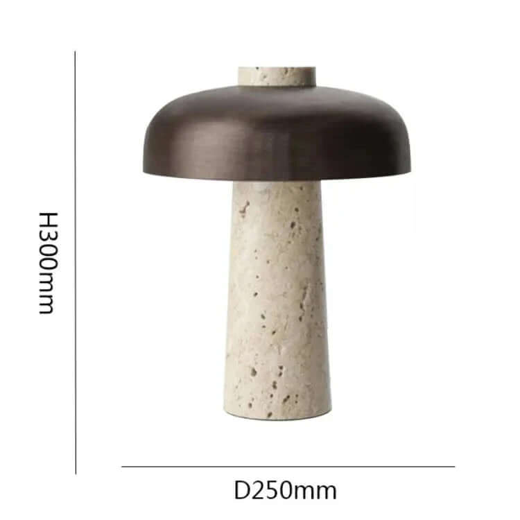 Natural Travertine Table Lamp: Nordic Wabi Sabi Decor