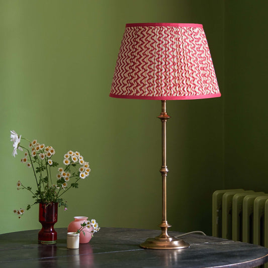 Trindle Brass Table Lamp: Antique-Finished Decorative Lighting