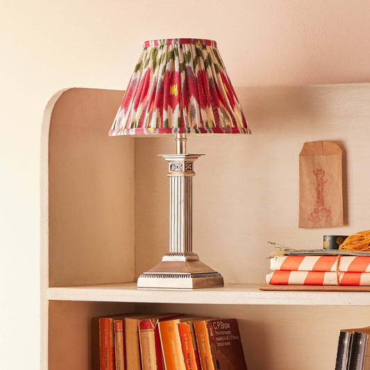 Freya Rechargeable Antique Silver Table Lamp - Cordless LED Light for Indoor/Outdoor Use