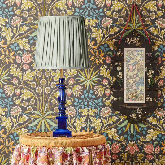 May Table Lamp in Majorelle Blue - Classic Cobalt Blue Lacquered Lamp