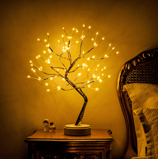 Magical Light Tree - Cordless LED Table Lamp | Rechargeable Reading & Bedside Lamp | Ambient Living Room Decor
