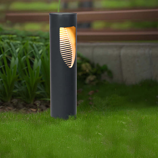 Solar Garden Lights Outdoor - 46CM Black Long Floor Lamps - LED, IP65 Waterproof, Solar Powered Pathway Lighting for Patio, Yard, Driveway